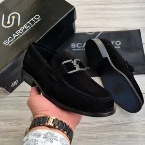 Scarpetto | Shoes | Mens Suede Leather Buckle Loafers | Poshmark